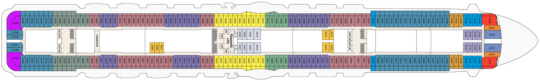 Deck 9 plan on Majestic Princess