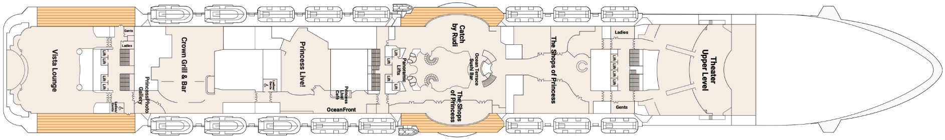 Deck 7 plan on Majestic Princess