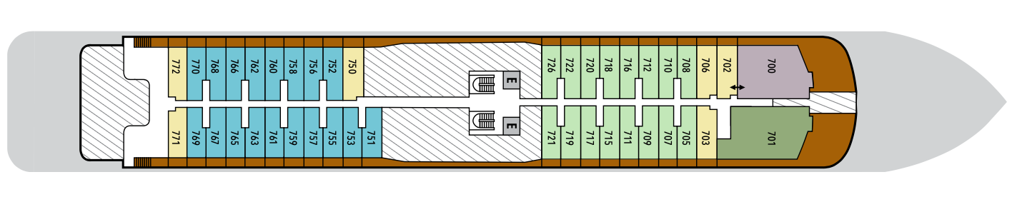 Deck 7 plan on Silver Endeavour