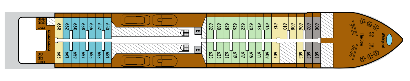Deck 6 plan on Silver Endeavour