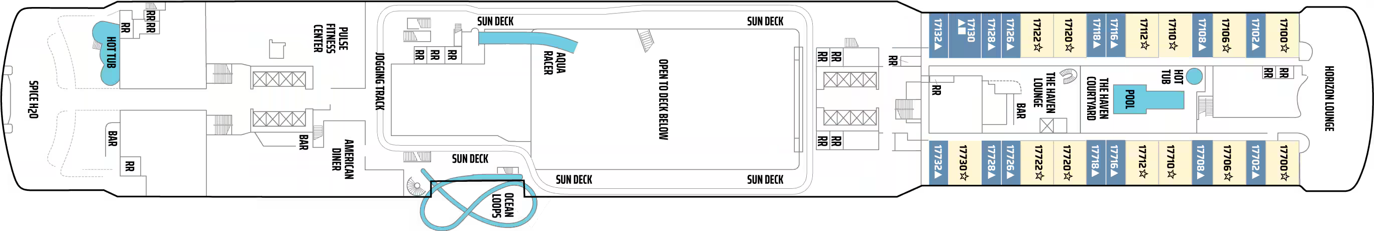 Deck 17 plan on Norwegian Joy