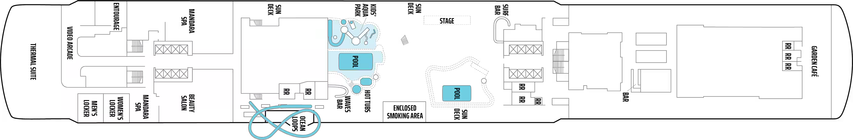 Deck 16 plan on Norwegian Joy