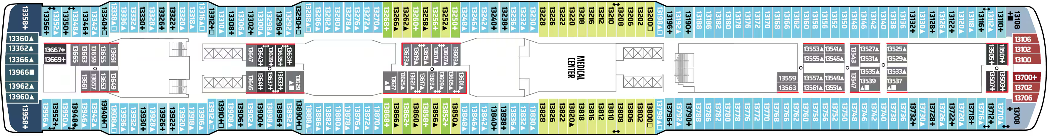 Deck 13 plan on Norwegian Joy