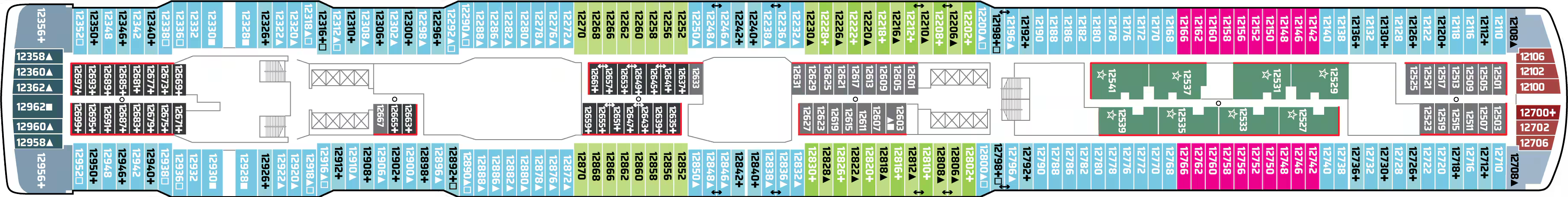 Deck 12 plan on Norwegian Joy