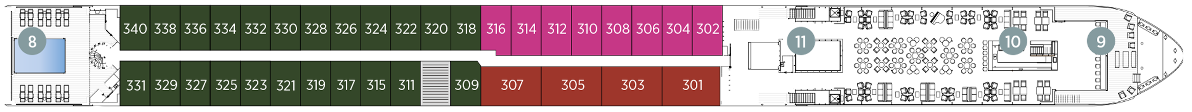 Horizon Deck plan on Emerald Destiny