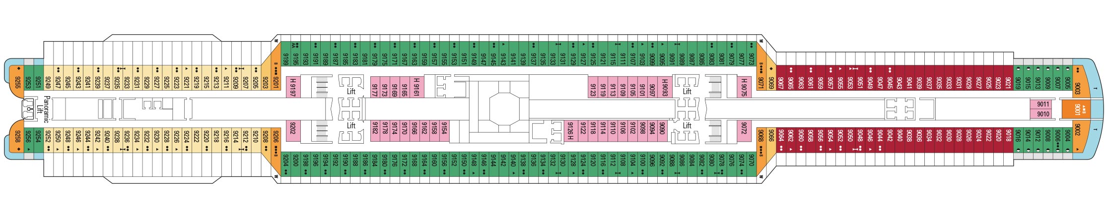 Tyrrhenian plan on MSC Seaview
