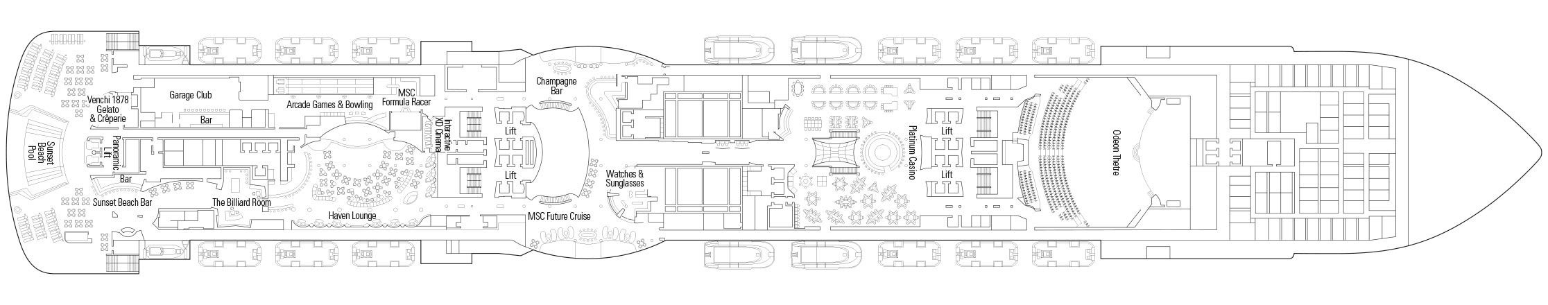 Indian Ocean plan on MSC Seaview