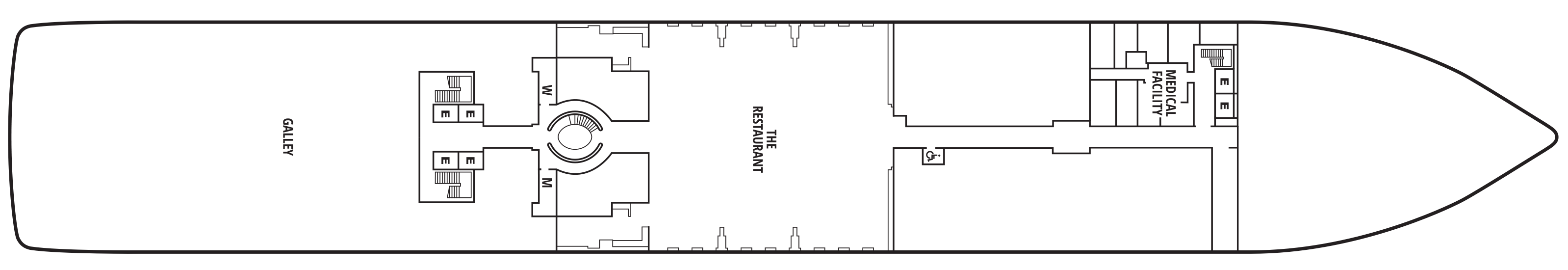 Deck 4 plan on Seabourn Ovation