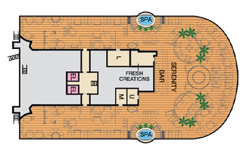 Deck 15 plan on Carnival Horizon