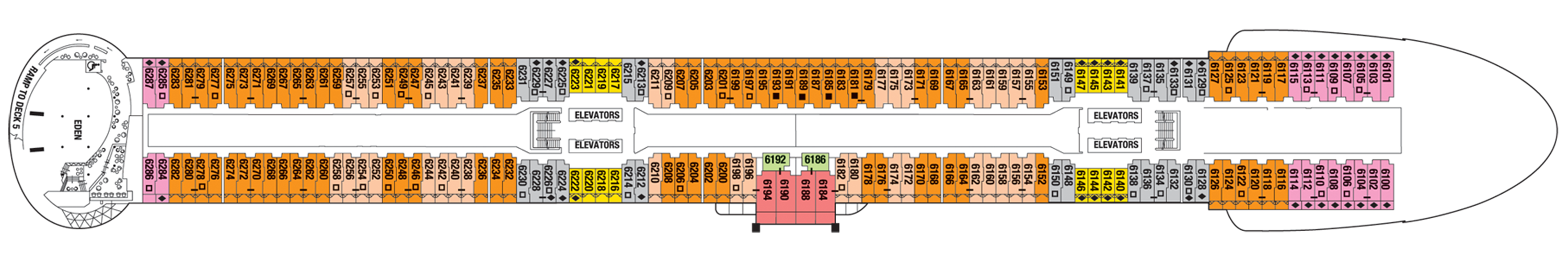 Deck 6 plan on Celebrity Edge