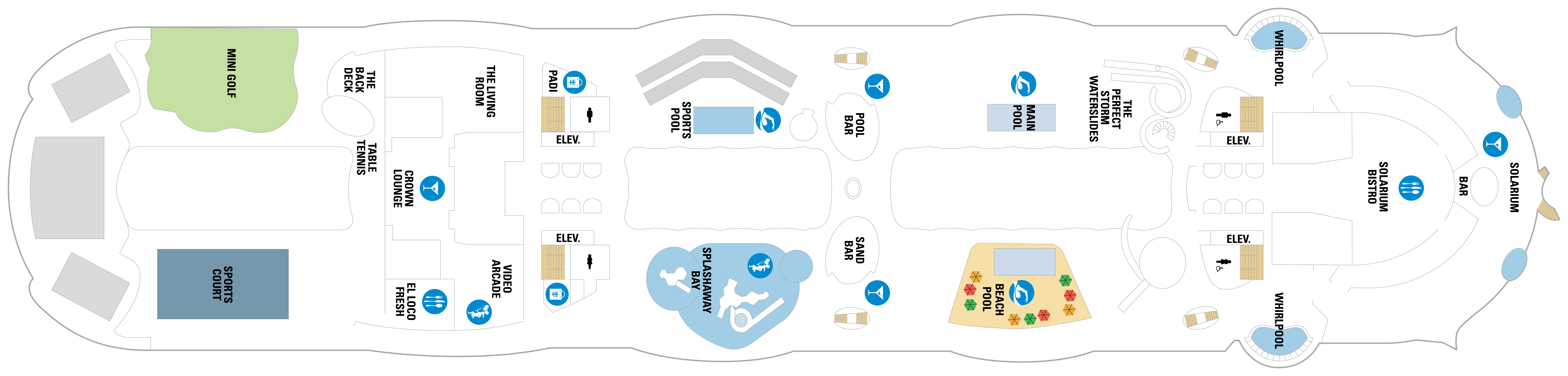 Deck 15 plan on Symphony of the Seas