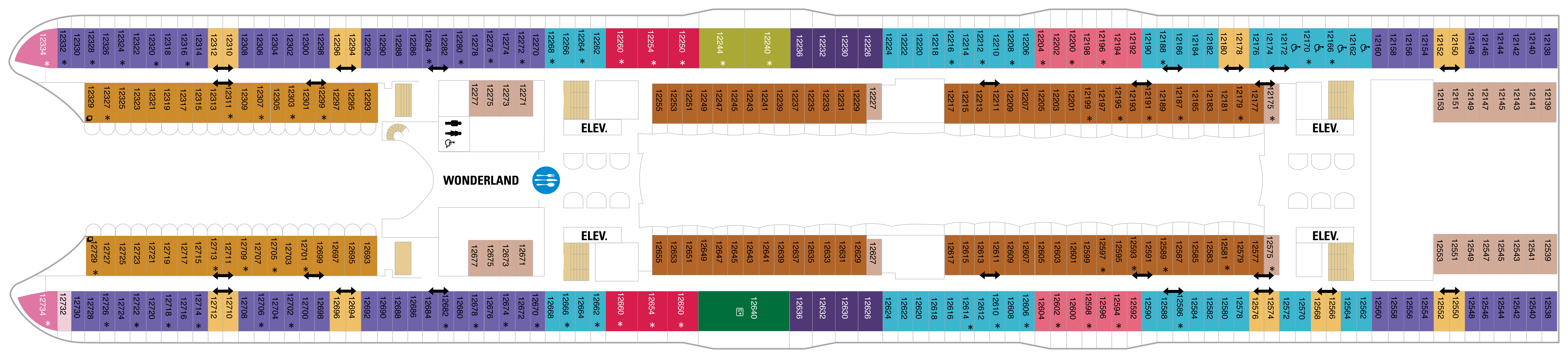 Deck 12 plan on Symphony of the Seas