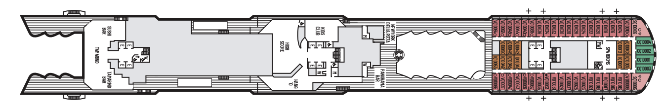 Deck 10 plan on Nieuw Statendam
