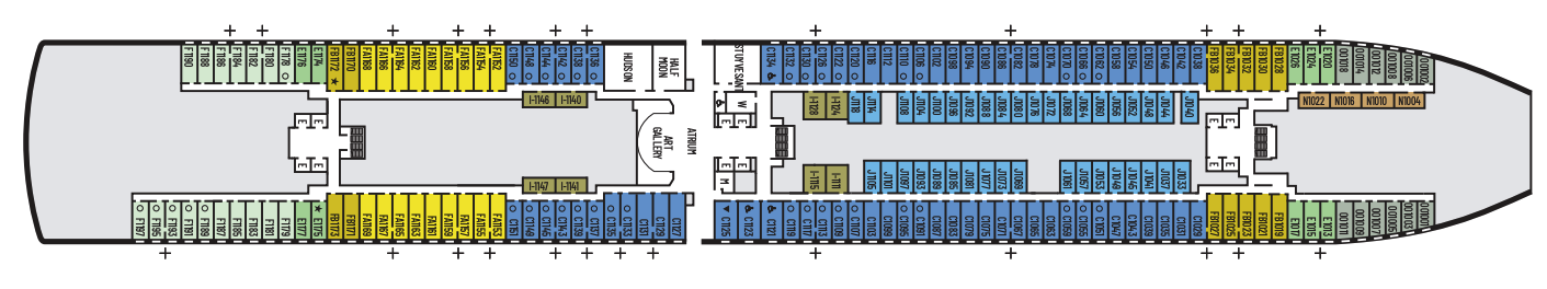 Deck 1 plan on Nieuw Statendam