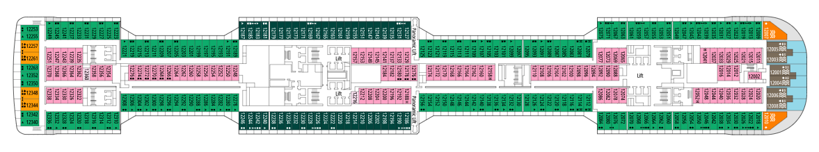 Deck 12 plan on MSC Bellissima