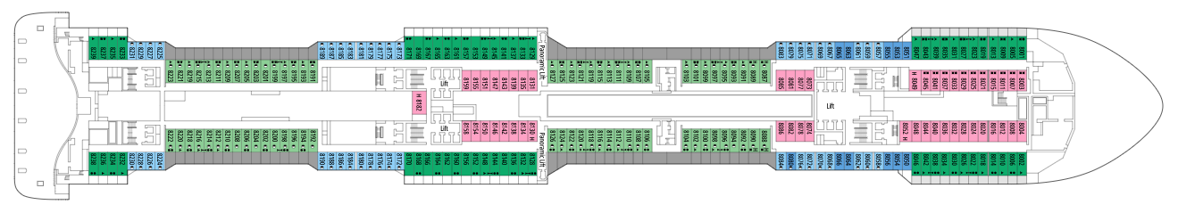 Deck 8 plan on MSC Bellissima