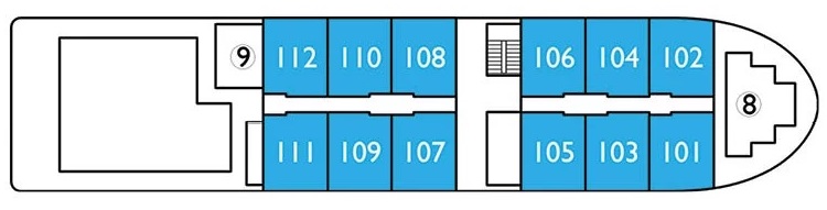 Mekong Deck plan on Avalon Saigon