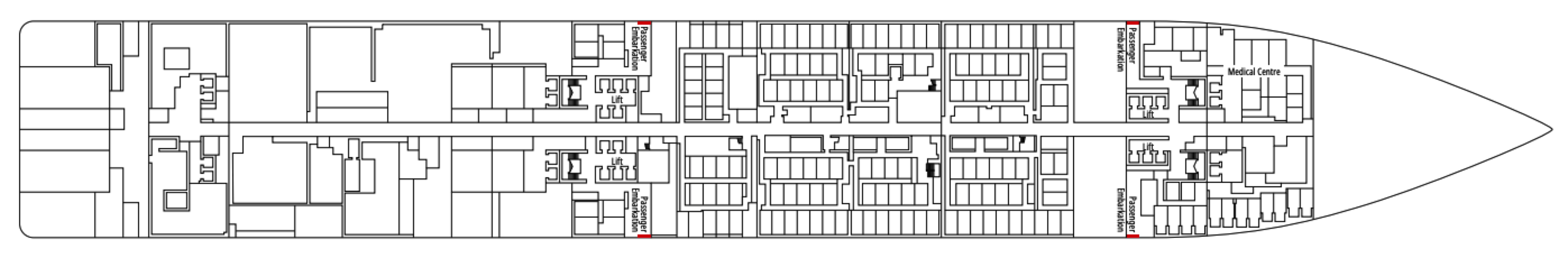 Deck 4 plan on MSC Bellissima