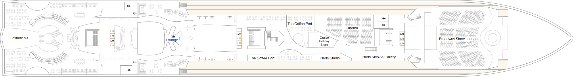 Deck 6 plan on Marella Explorer