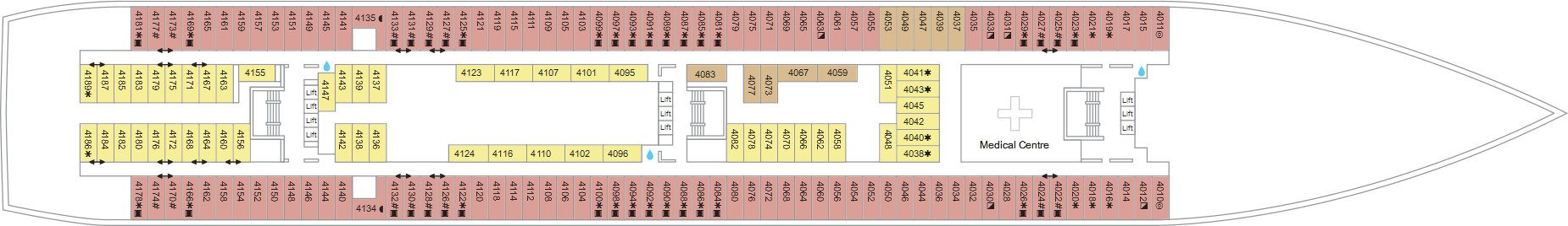 Deck 4 plan on Marella Explorer
