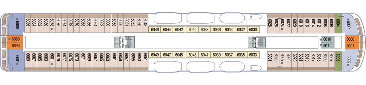 Deck 6 plan on Azamara Pursuit