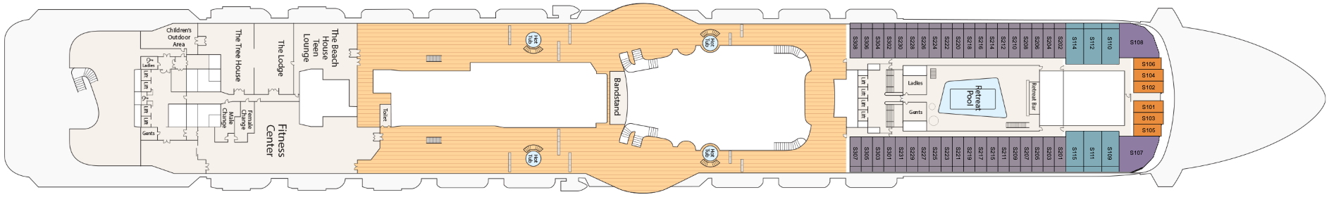 Deck 17 plan on Sky Princess