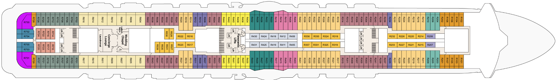 Deck 14 plan on Sky Princess