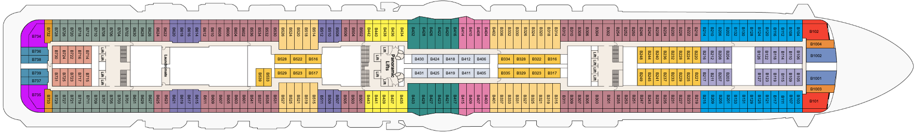 Deck 11 plan on Sky Princess