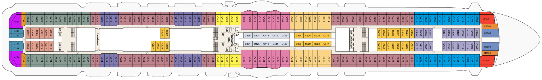 Deck 10 plan on Sky Princess