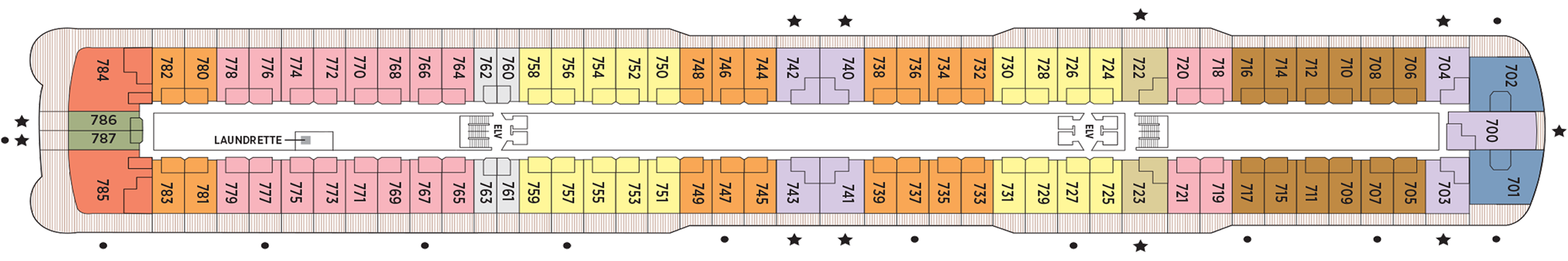 Deck 7 plan on Seven Seas Splendor
