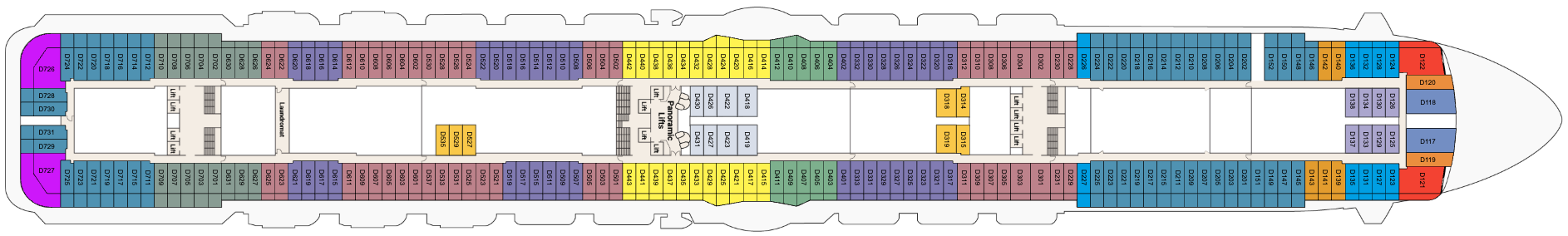 Deck 9 plan on Sky Princess