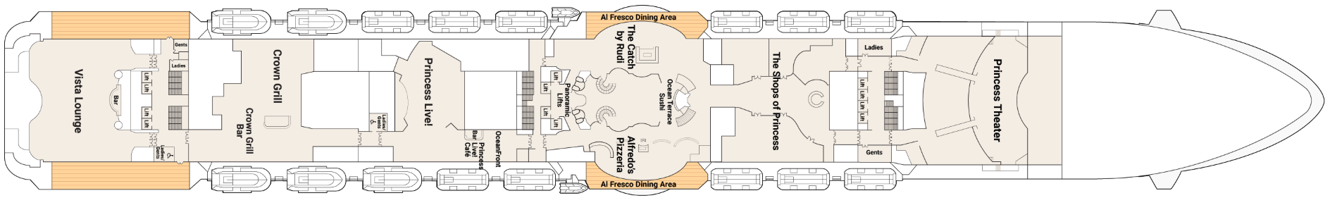 Deck 7 plan on Sky Princess