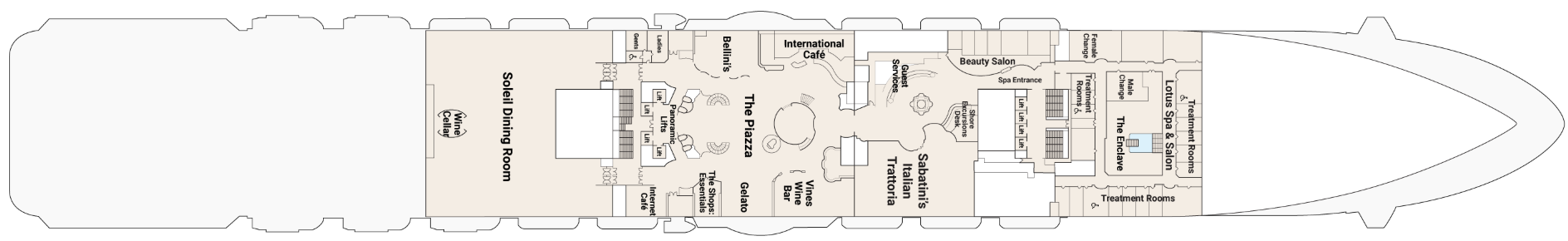 Deck 5 plan on Sky Princess