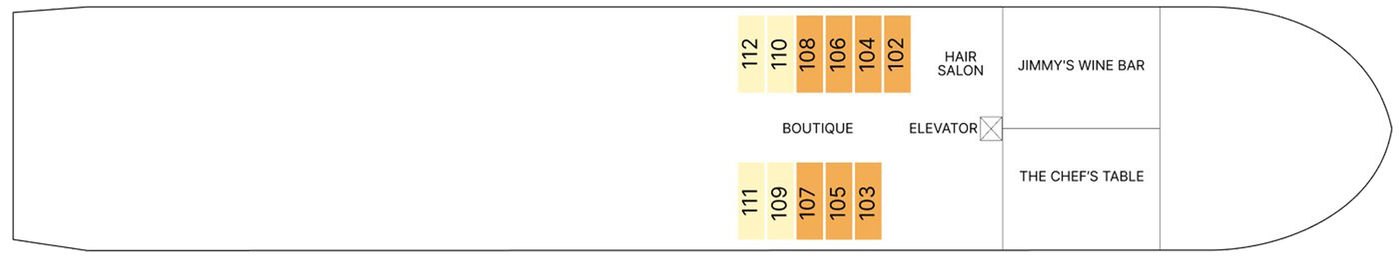 Piano Deck plan on AmaMagna
