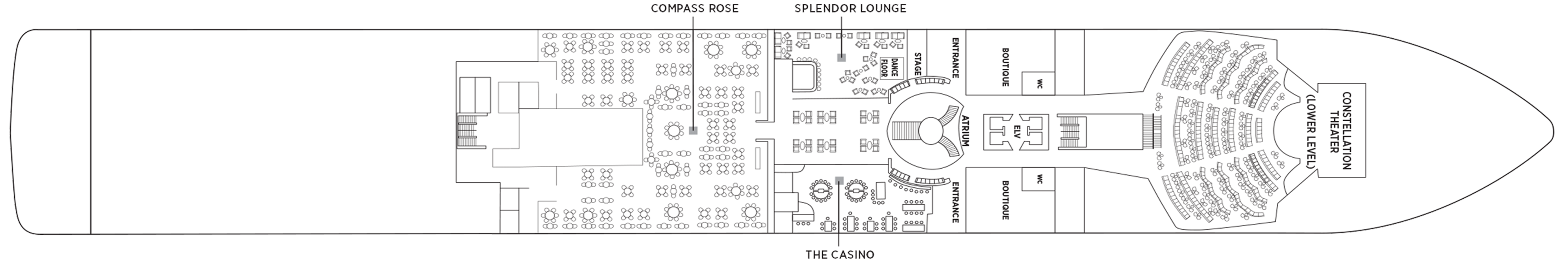 Deck 4 plan on Seven Seas Splendor