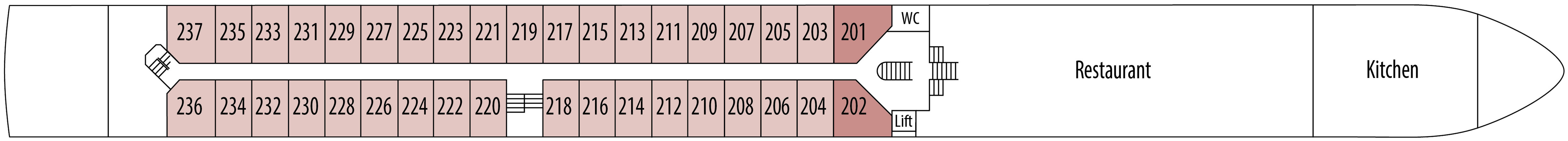 Ruby Deck plan on MS William Wordsworth