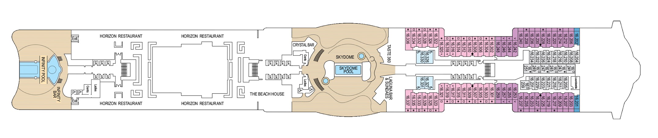 Deck 16 plan on Iona