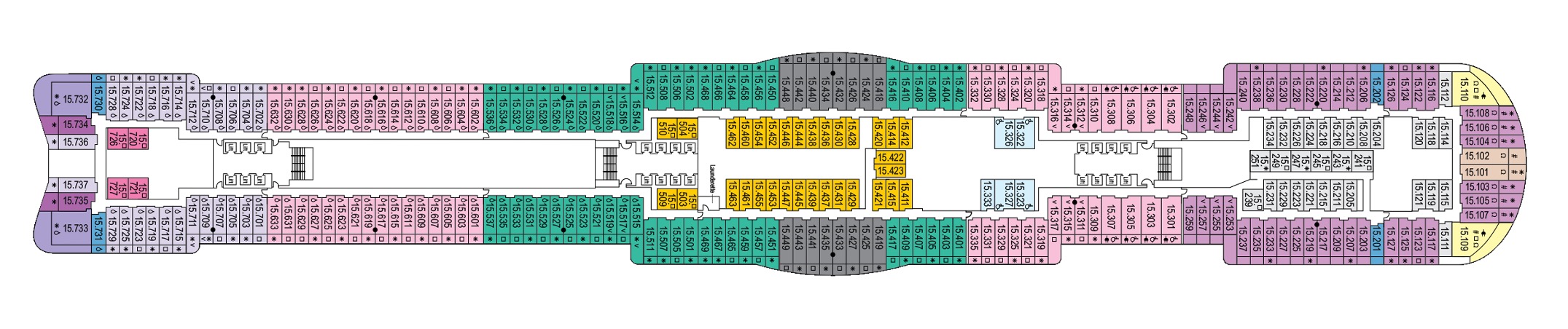 Deck 15 plan on Iona