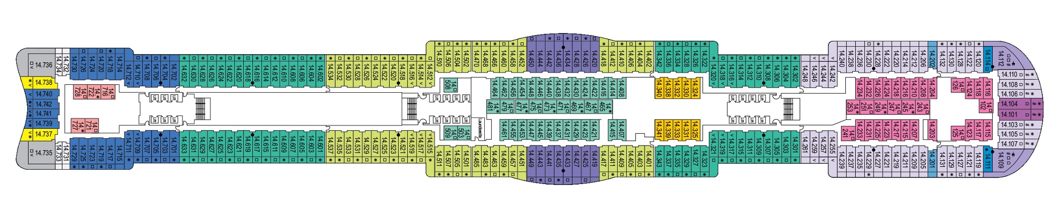 Deck 14 plan on Iona
