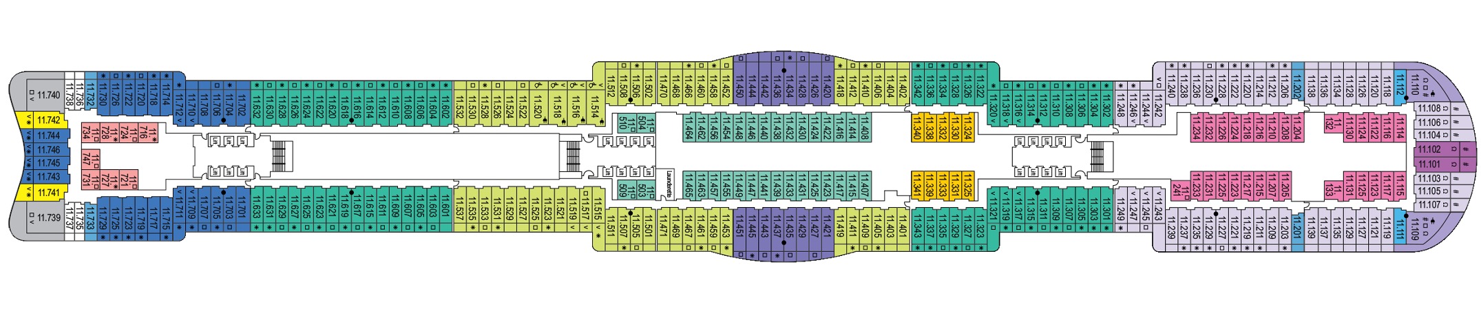 Deck 11 plan on Iona