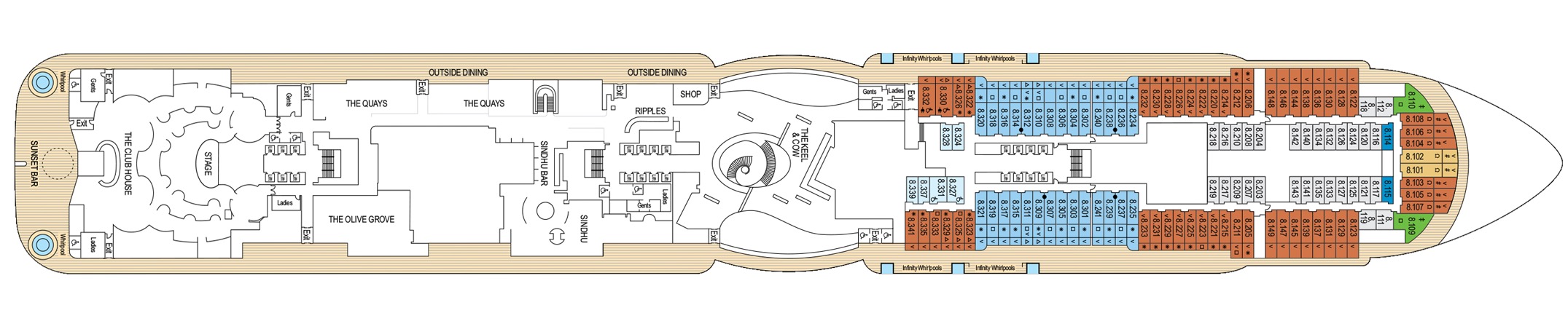 Deck 8 plan on Iona