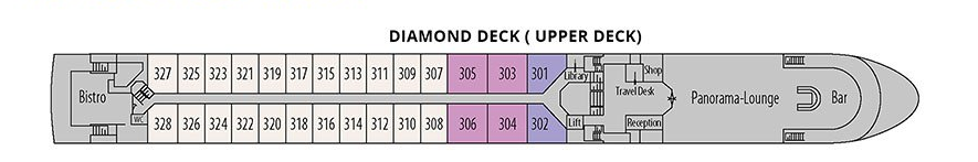 Diamond Deck plan on MS George Eliot