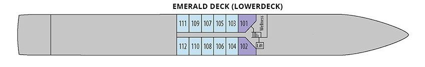Emerald Deck plan on MS George Eliot
