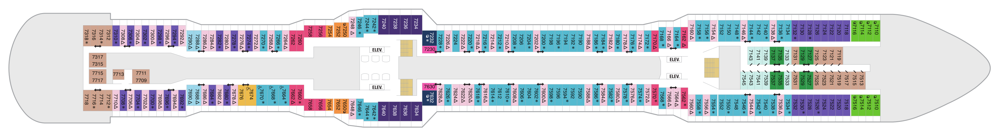 Deck 7 plan on Spectrum of the Seas