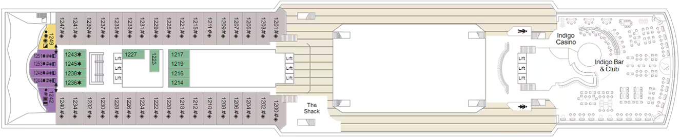 Deck 12 plan on Marella Explorer 2