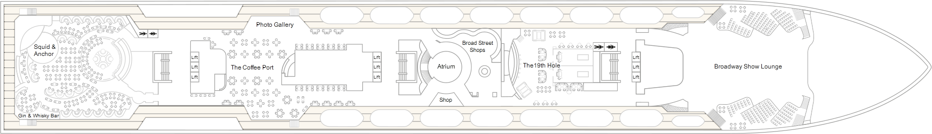 Deck 7 plan on Marella Explorer 2