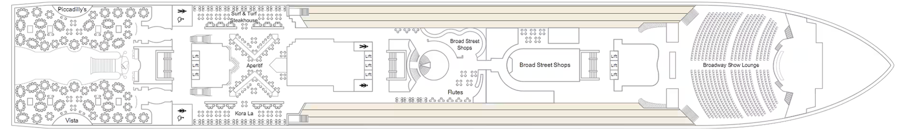 Deck 6 plan on Marella Explorer 2