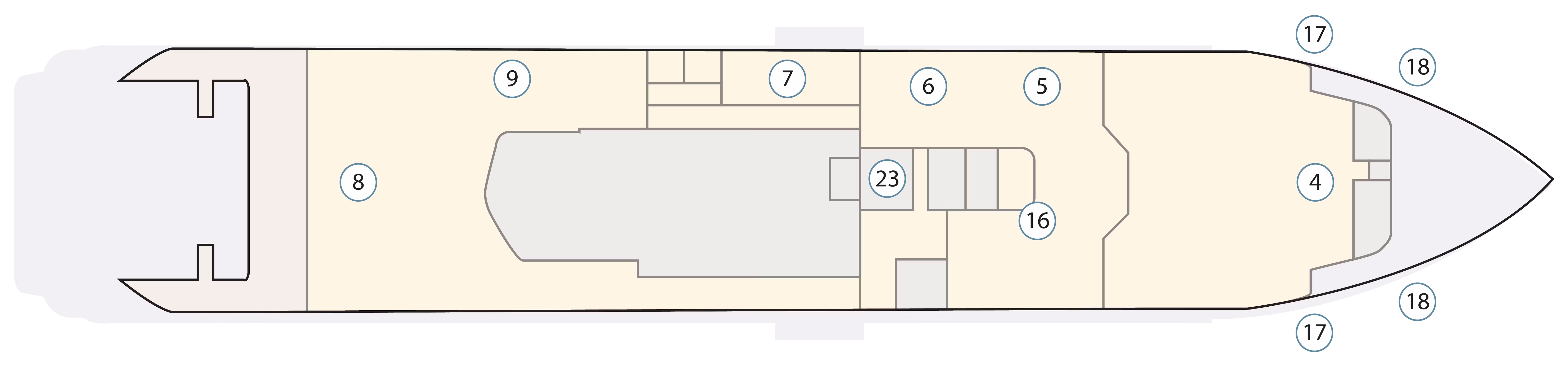 Deck 5 plan on Greg Mortimer