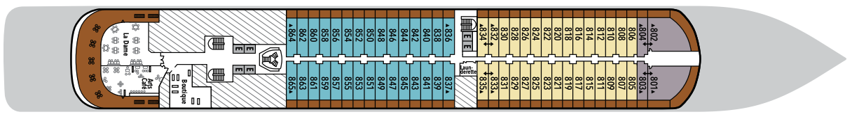 Deck 8 plan on Silver Moon