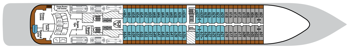 Deck 6 plan on Silver Moon
